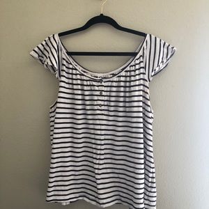old navy butterfly cut striped top